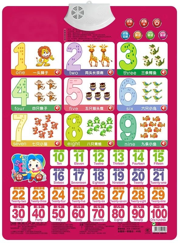 Kids Education Charts - Libro di carte per l'apprendimento dei