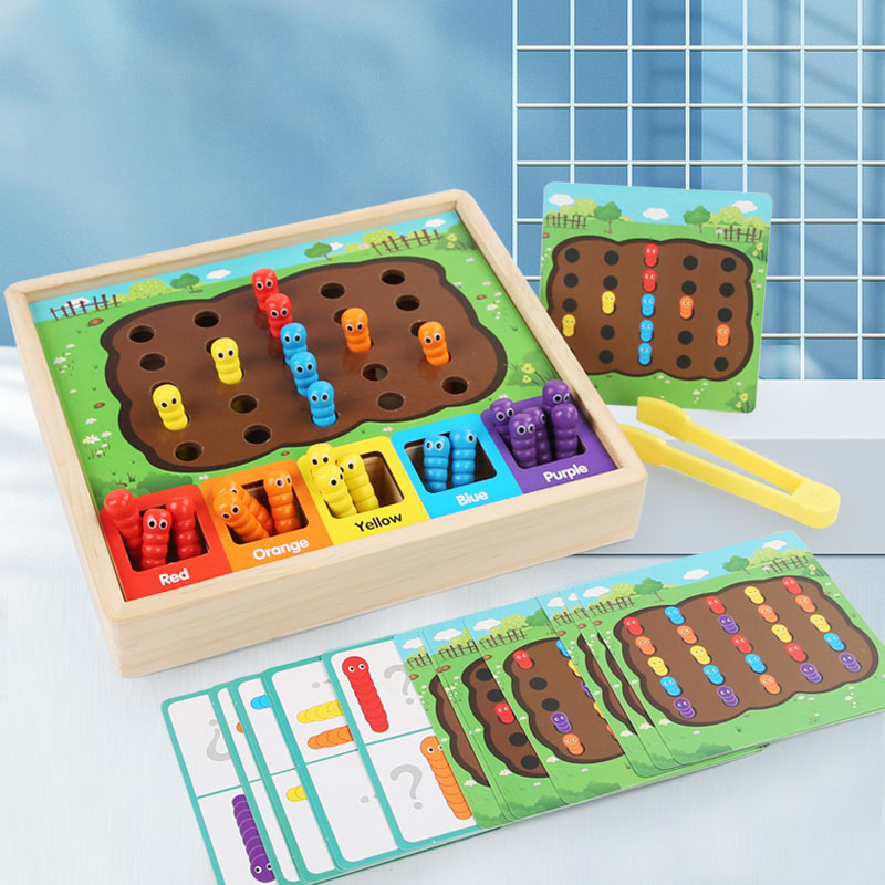Kids Nature Education - Classificazione dei colori Montessori Cattura vermi