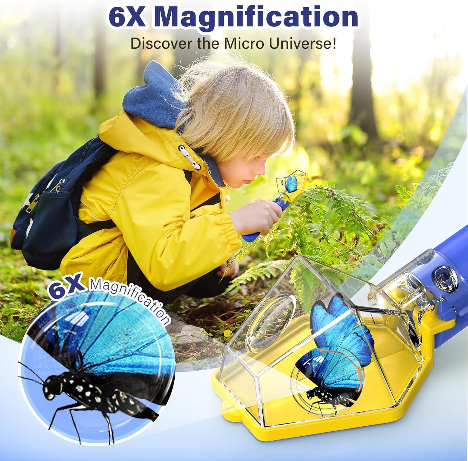 Lente d'ingrandimento 6X per b - Kids Nature Education recensione e prezzo